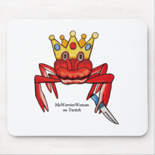 Crab Royalty met mes, MeWarriorWoman op Twitch Muismat