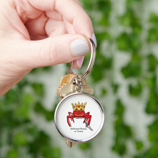 Crab Royalty met mes, MeWarriorWoman op Twitch Sleutelhanger (Hand)