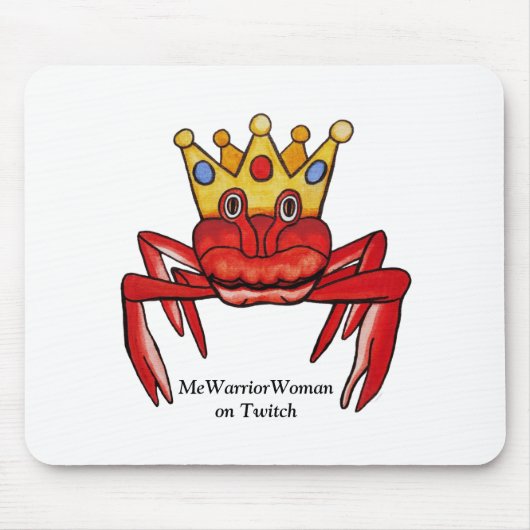 Crab Royalty, MeWarriorWoman op Twitch Muismat (Voorkant)