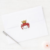 Crab Royalty, MeWarriorWoman op Twitch Ronde Sticker (Envelop)