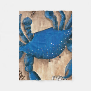 Crab, Scallop en Starfish Fleece Blanket Deken