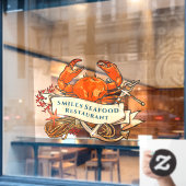 Crab Seafood Anchor Restaurant Front aanpassen Raamsticker (Cafe Raam)