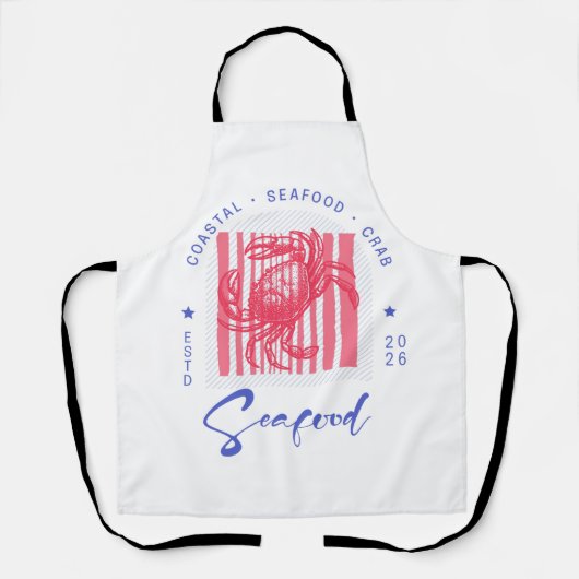 Crab Seafood Beach Coastal  Schort (Voorkant)