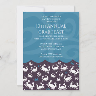 CRAB Seafood FEST FEAST Jaarlijkse VIP Dinner Part Kaart