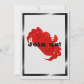 Crab Seafood Party Birthday Party Invite Kaart (Achterkant)