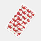 Crab Seafood Red Paper Towel Servet (Hoek)