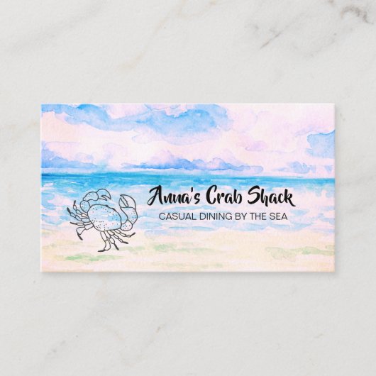 *~* Crab Shack Casual Dining by the Zee Visitekaartje (Voorkant)