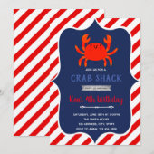 Crab shack verjaardagsfeest uitnodiging (Voorkant / Achterkant)