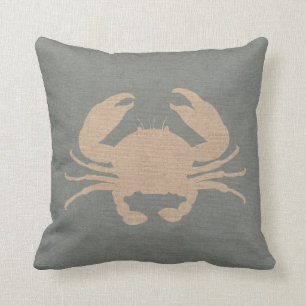 Crab Shell Beach Blue Kussen