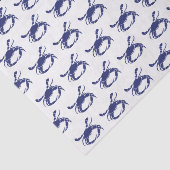 Crab Silhouette #1 Tekenblauw Tissuepapier (Detail)