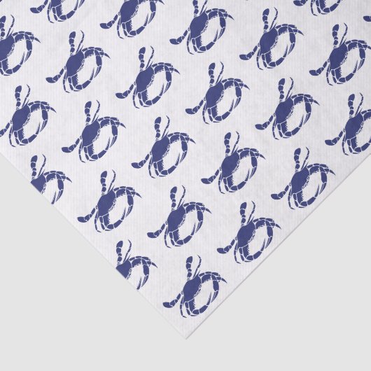 Crab Silhouette #1 Tekenblauw Tissuepapier (Detail)