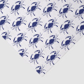 Crab Silhouette #2 Teken Blue Tissue Paper Tissuepapier (Detail)