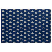 Crab Silhouette op Navy Blue Stof (Yard (91,4 cm))