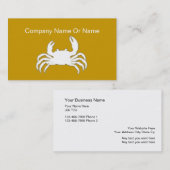 Crab Silhouette Visitekaartjes (Voorkant / Achterkant)