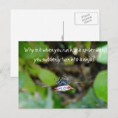 Crab Spider Briefkaart/Funny Ninja Quote Briefkaart (Voorkant / Achterkant)