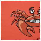 Crab Starfish Oranje Red Fabric Stof (Swatch)