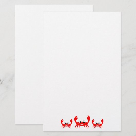 Crab Stationery Briefpapier (Voorkant / Achterkant)
