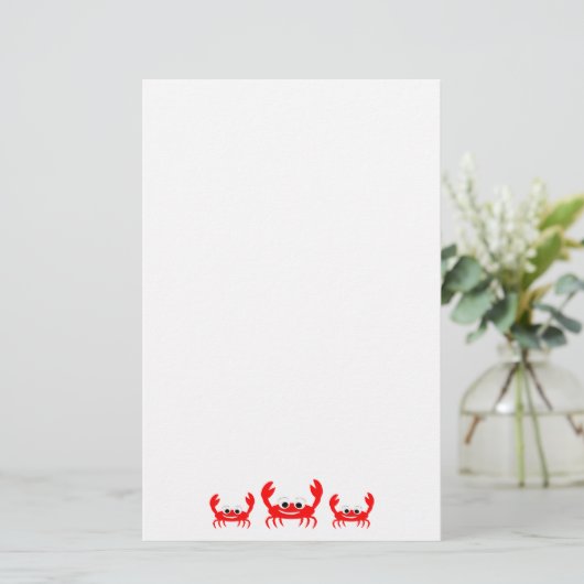 Crab Stationery Briefpapier (Staand voorkant)