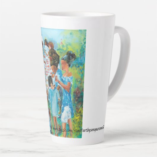 "Crab Table" Latte Mug Latte Mok (Rechterhoek)