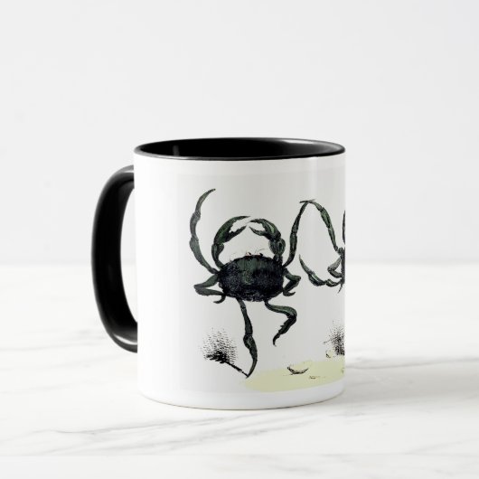 Crab tango danst schattige  zomerkrabben mok (Voorkant links)