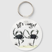 Crab tango danst schattige  zomerkrabben sleutelhanger (Voorkant)