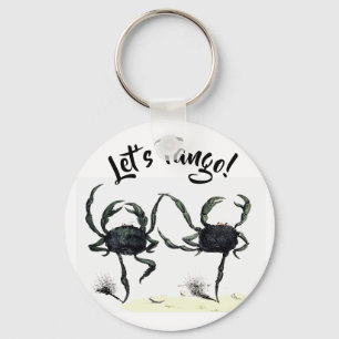 Crab tango danst schattige  zomerkrabben sleutelhanger