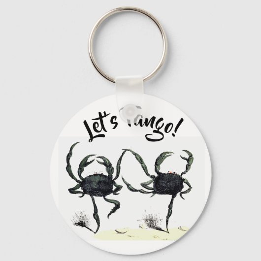 Crab tango danst schattige  zomerkrabben sleutelhanger (Voorkant)