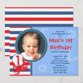 Crab Theenmaal Birthday Party Invitation Kaart (Voorkant / Achterkant)