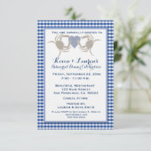 Crab Theme met Blue Gingham Kaart (Staand voorkant)