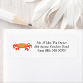 Crab Theme Return Address Labkers Etiket (Insitu)