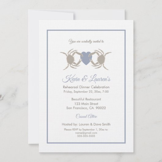 Crab Theme Seafood | krabboil | repetitief diner Kaart (Voorkant)