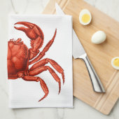 Crab Towel voor een Kustkeuken aan de kust Theedoek (Quarter Fold)