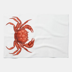 Crab Towel voor een Kustkeuken aan de kust Theedoek