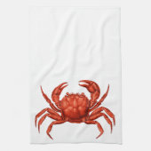 Crab Towel voor een Kustkeuken aan de kust Theedoek (Verticaal)