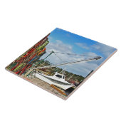 Crab Traps Gestapeld en klaar Tegeltje (Zijkant)