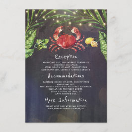 Crab Tropical Wedding Informatie Gast Informatiekaartje