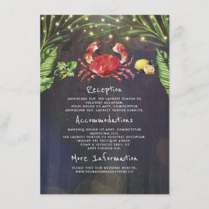 Crab Tropical Wedding Informatie Gast Informatiekaartje