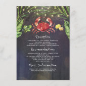 Crab Tropical Wedding Informatie Gast Informatiekaartje (Voorkant)