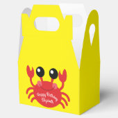 Crab verjaardagsfeestje strand bedankdoosjes (Geopend)