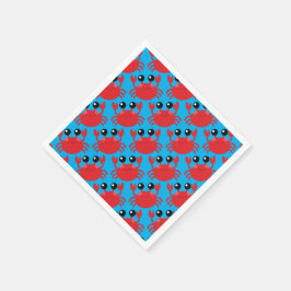 Crab verjaardagsfeestje strand servet