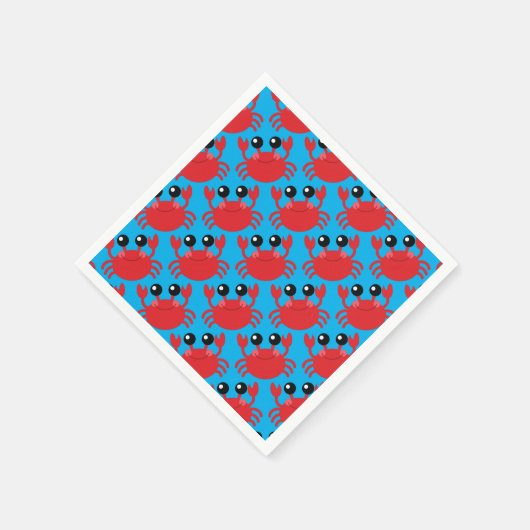 Crab verjaardagsfeestje strand servet (Hoek)