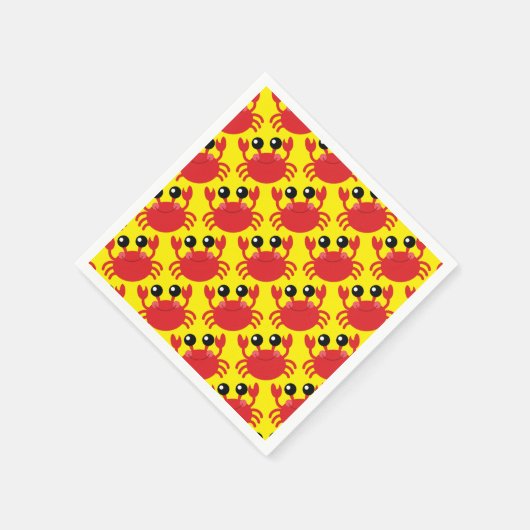 Crab verjaardagsfeestje strand servet (Hoek)