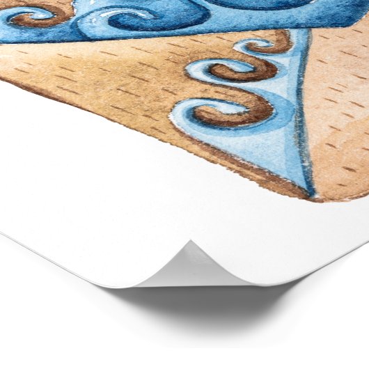 Crab Watercolor Drawing Poster (Hoek)