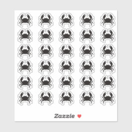 Crab Wedding Place Card Food Meal Menu Choice Sticker