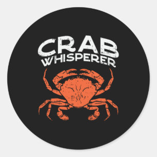 Crab Whisperer  Crabbing Ronde Sticker