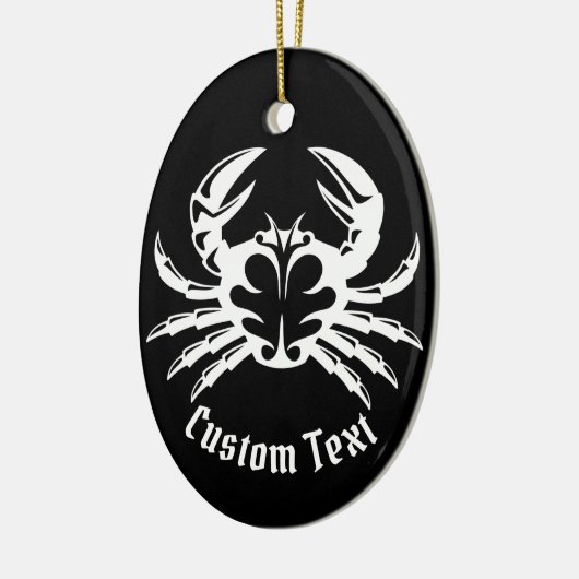 Crab White Keramisch Ornament (Links)