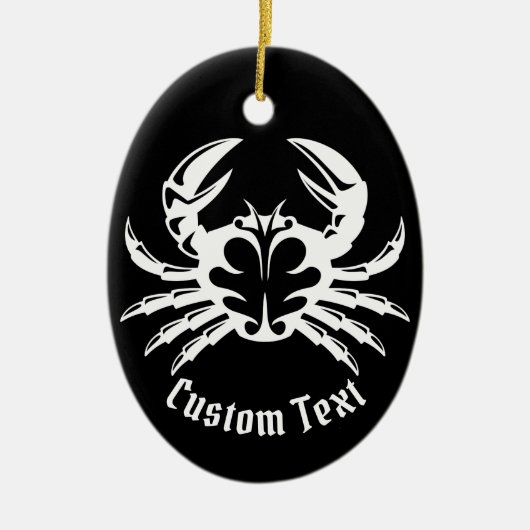 Crab White Keramisch Ornament (Voorkant)