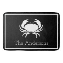 CRAB WHITE on BLACK initiaal Moderne Letter
