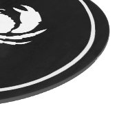 CRAB WHITE op ZWART, stijlvolle, moderne strepen Snijplank (Hoek)