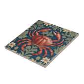 Crab William Morris stijl Zee Ocean Marine Animal Tegeltje (Zijkant)